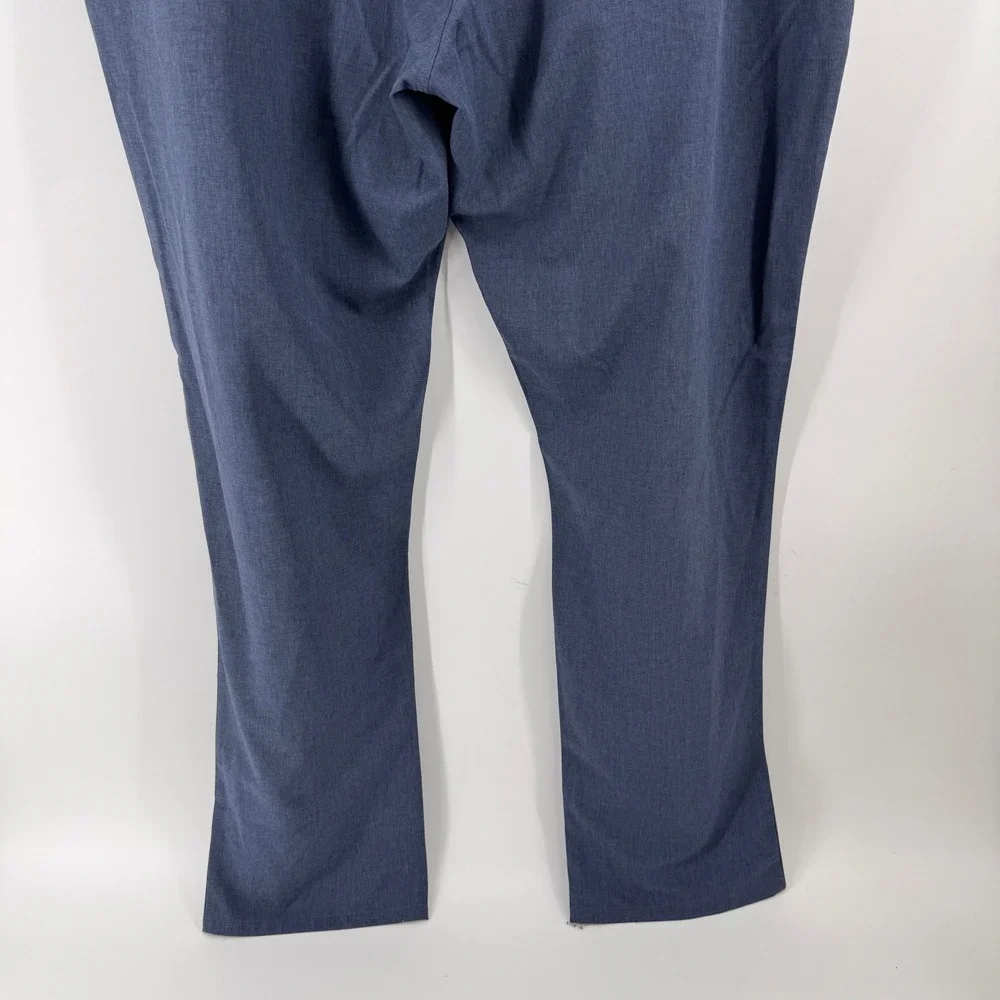 TravisMathew Golf Pants Men 42 Blue Heathered Stretch Performance 5-Pocket